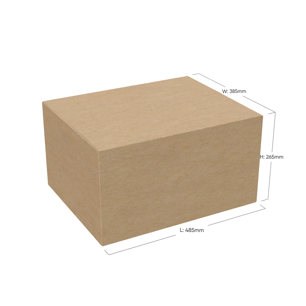 485 x 385 x 265mm Regular Brown Shipping Carton B916