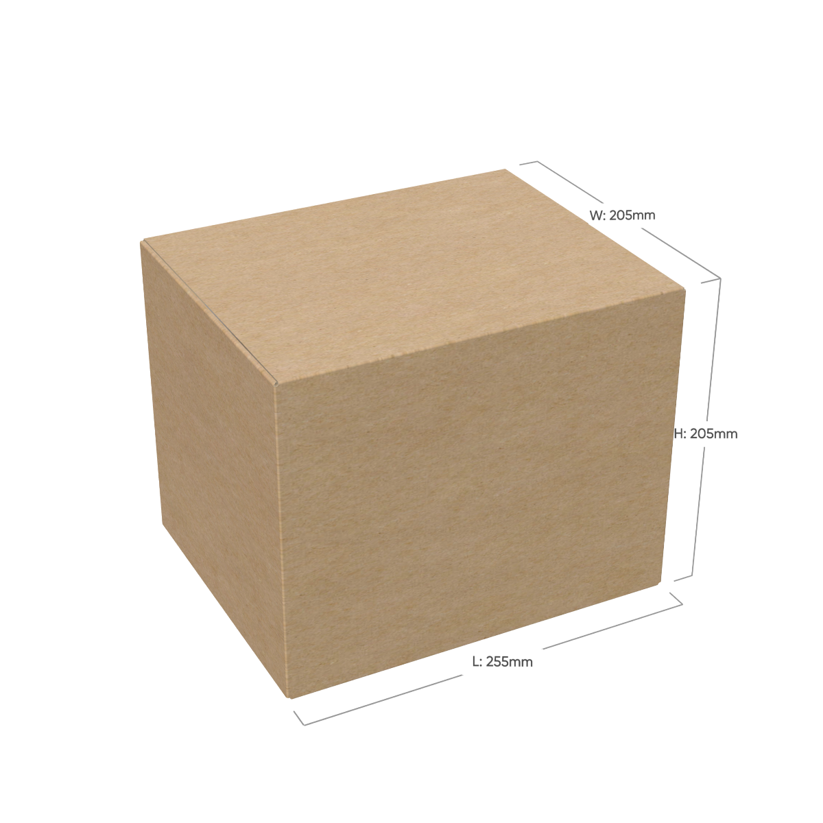 255 x 205 x 205mm Regular Brown Shipping Carton B941