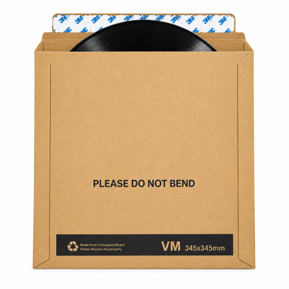 Ultimate Black Vinyl Record Rigid Mailer 345mm x 345mm for 12 inch LP