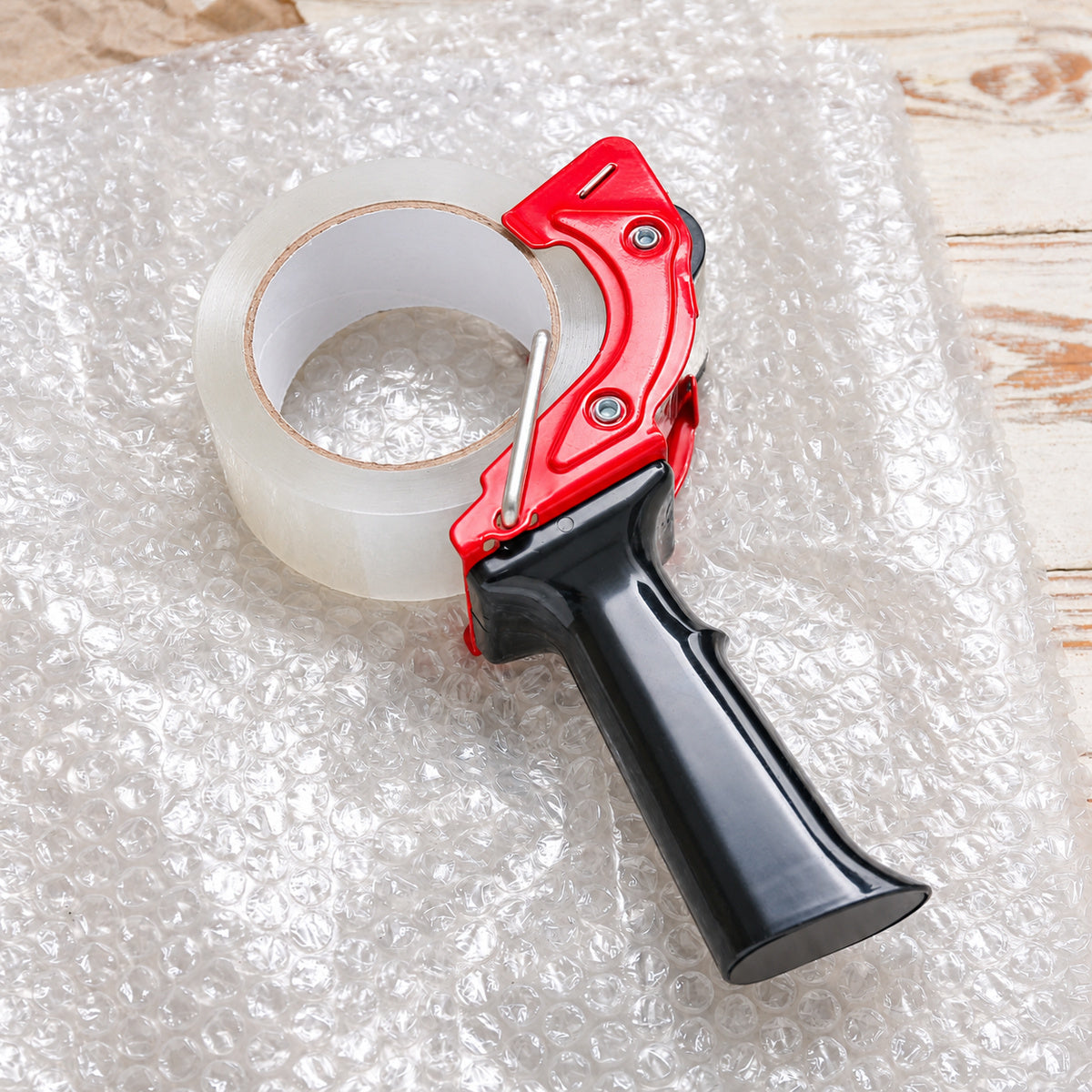 A005 clear packaging tape 48mm x 75m 45 micron – dispenser example (dispenser not included)