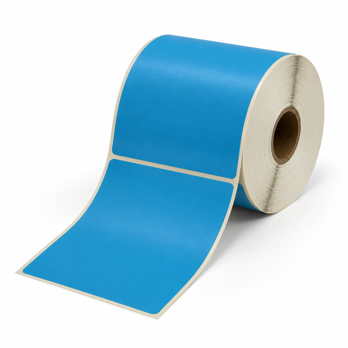 Blue Direct Thermal Label 100 x 150mm 350 Labels - unrolled