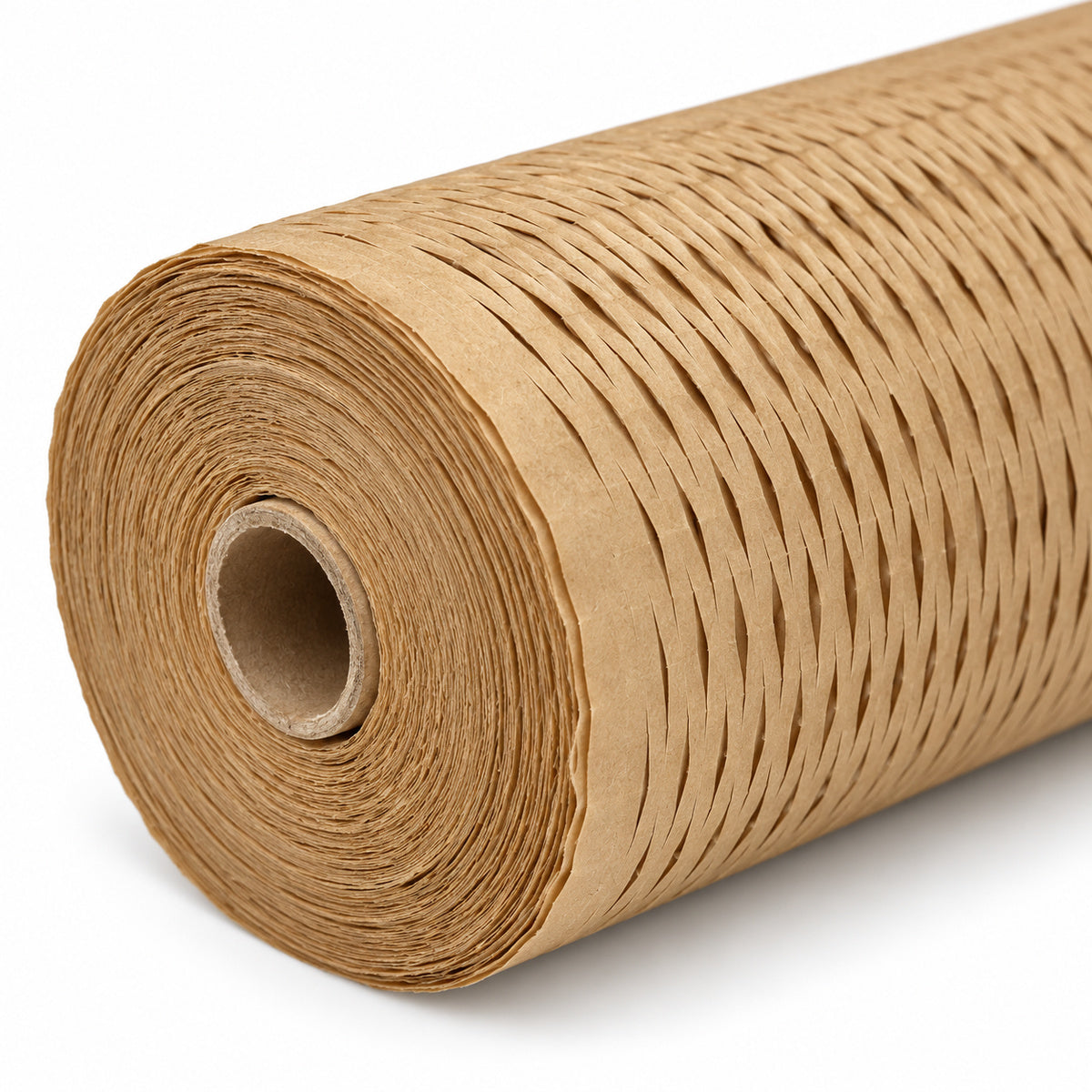 Kraft honeycomb paper 300mm x 100m - feature detail