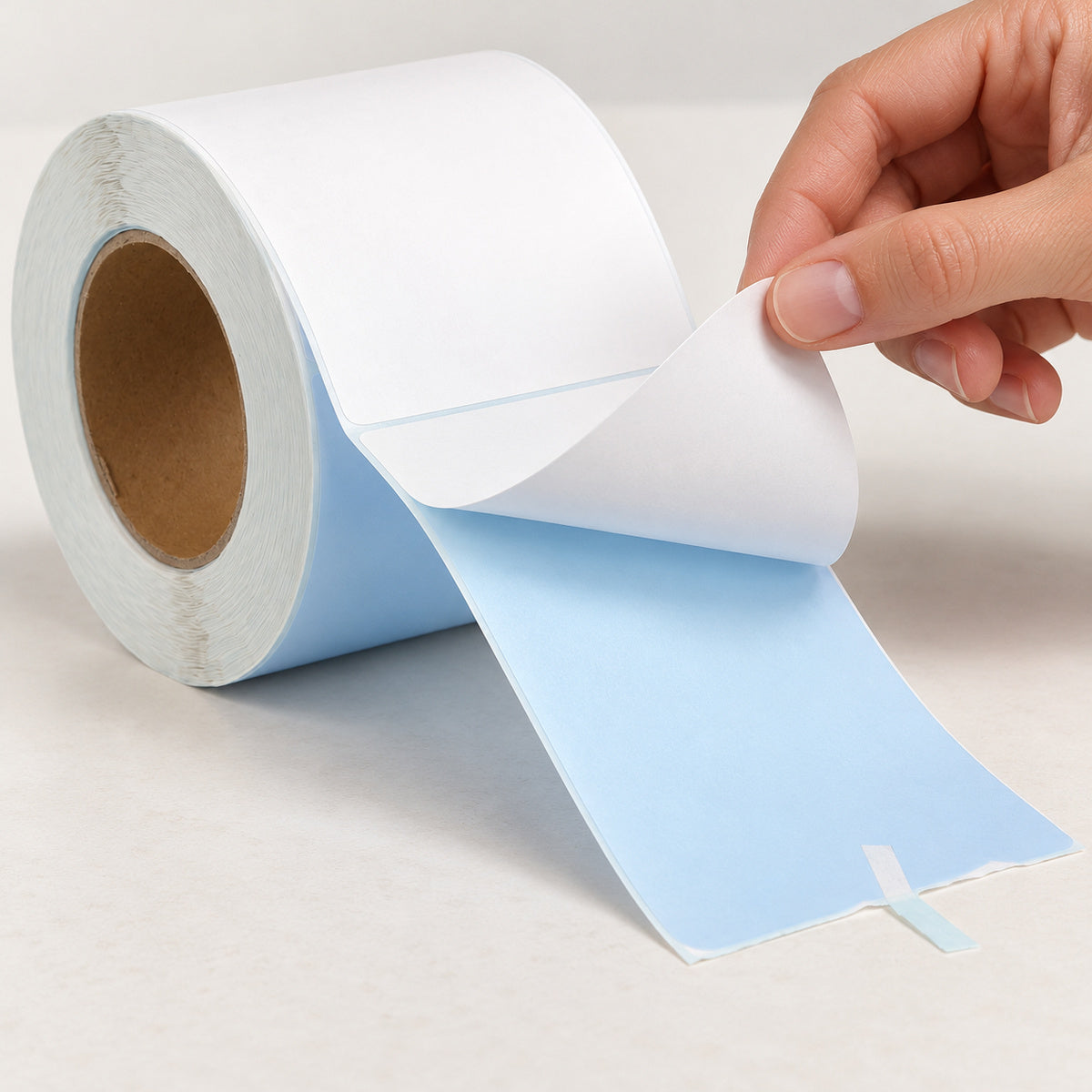 Direct Thermal Label 100mm x 175mm 800 Per Roll - peel scene