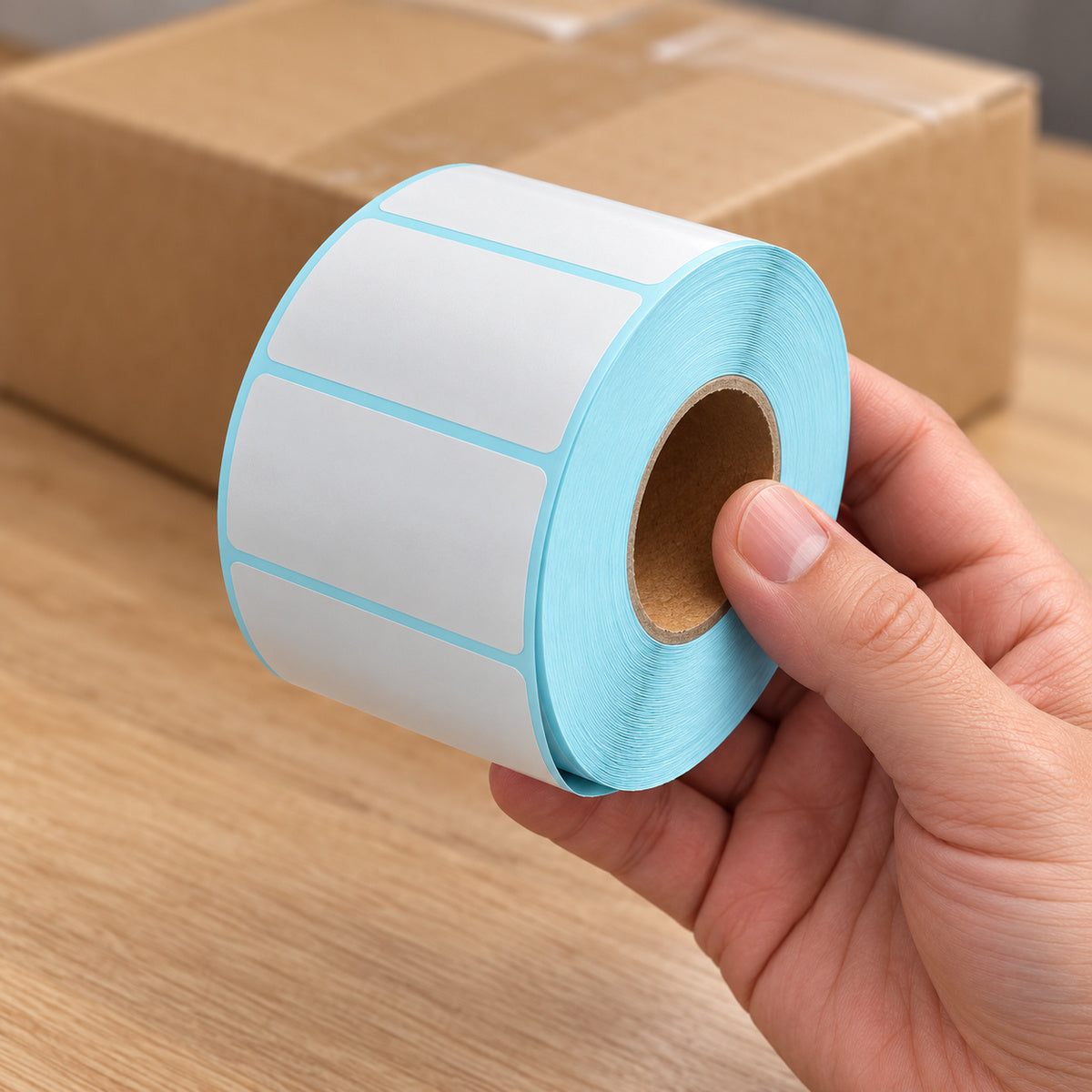 Direct Thermal Label 60mm x 40mm 800 Labels per Roll - handling scene