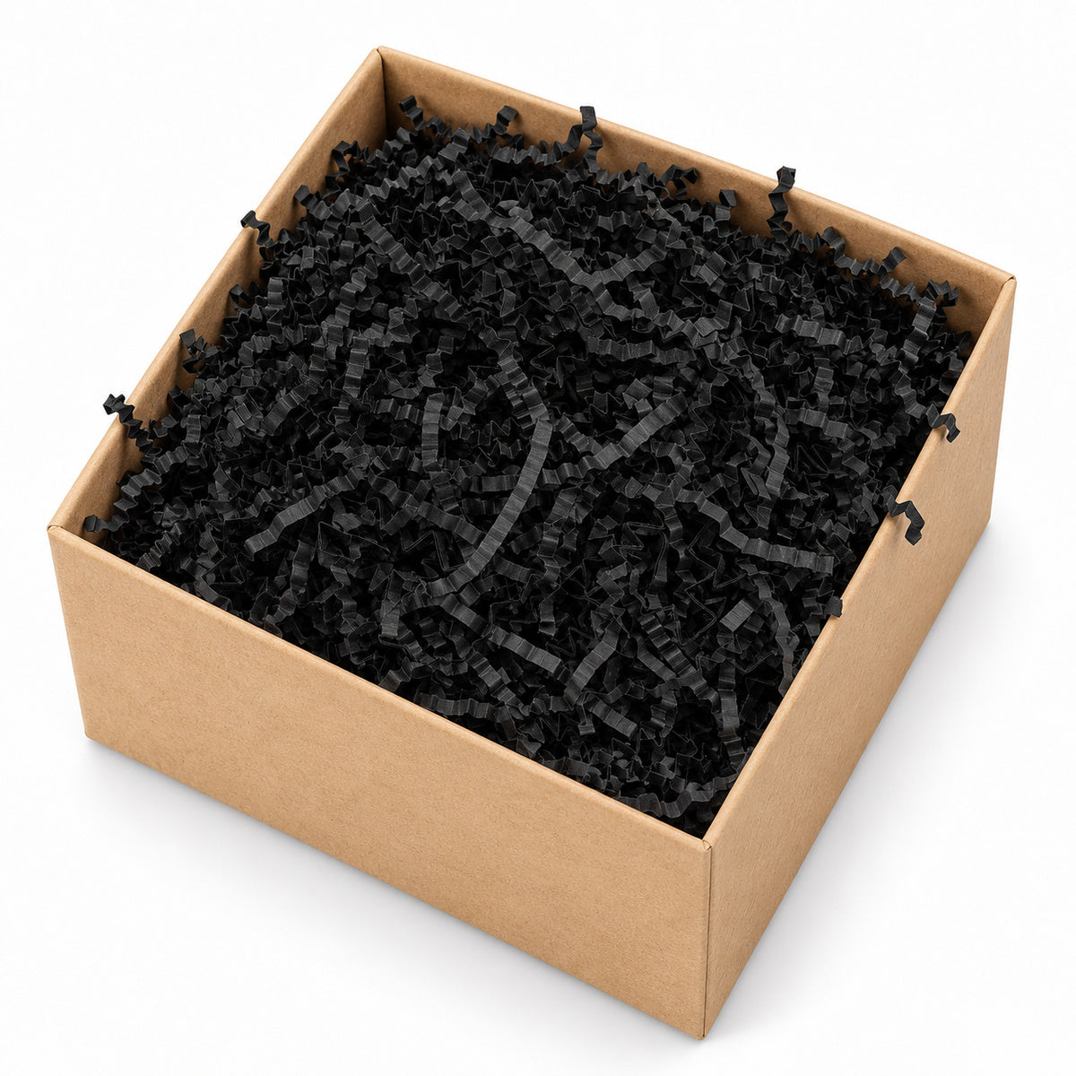 Black shredded paper filler - box fill