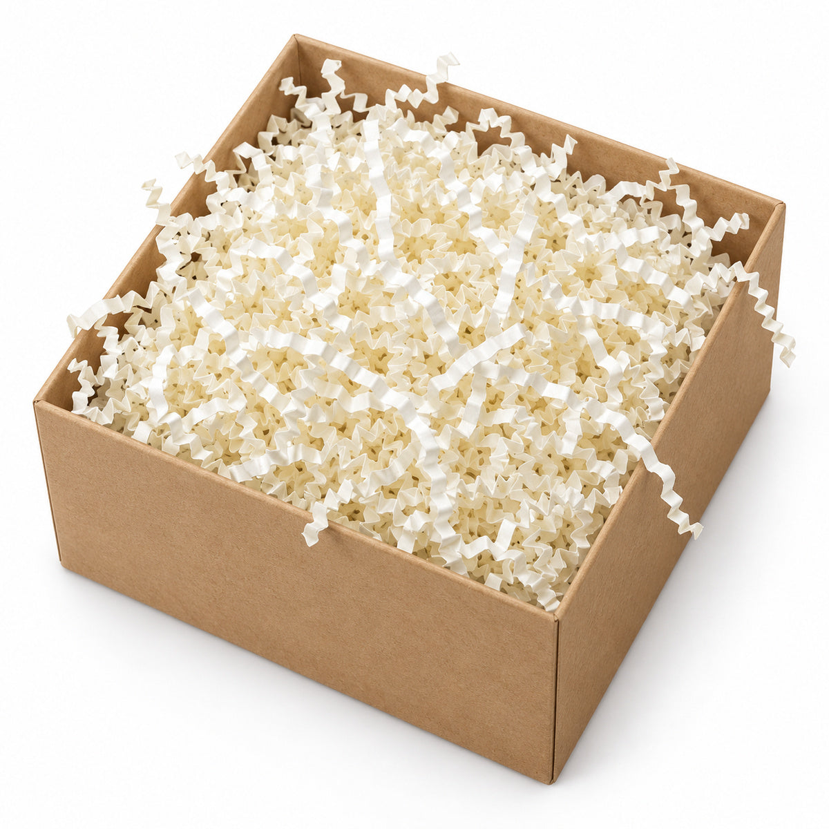 Ivory White shredded paper filler - box fill