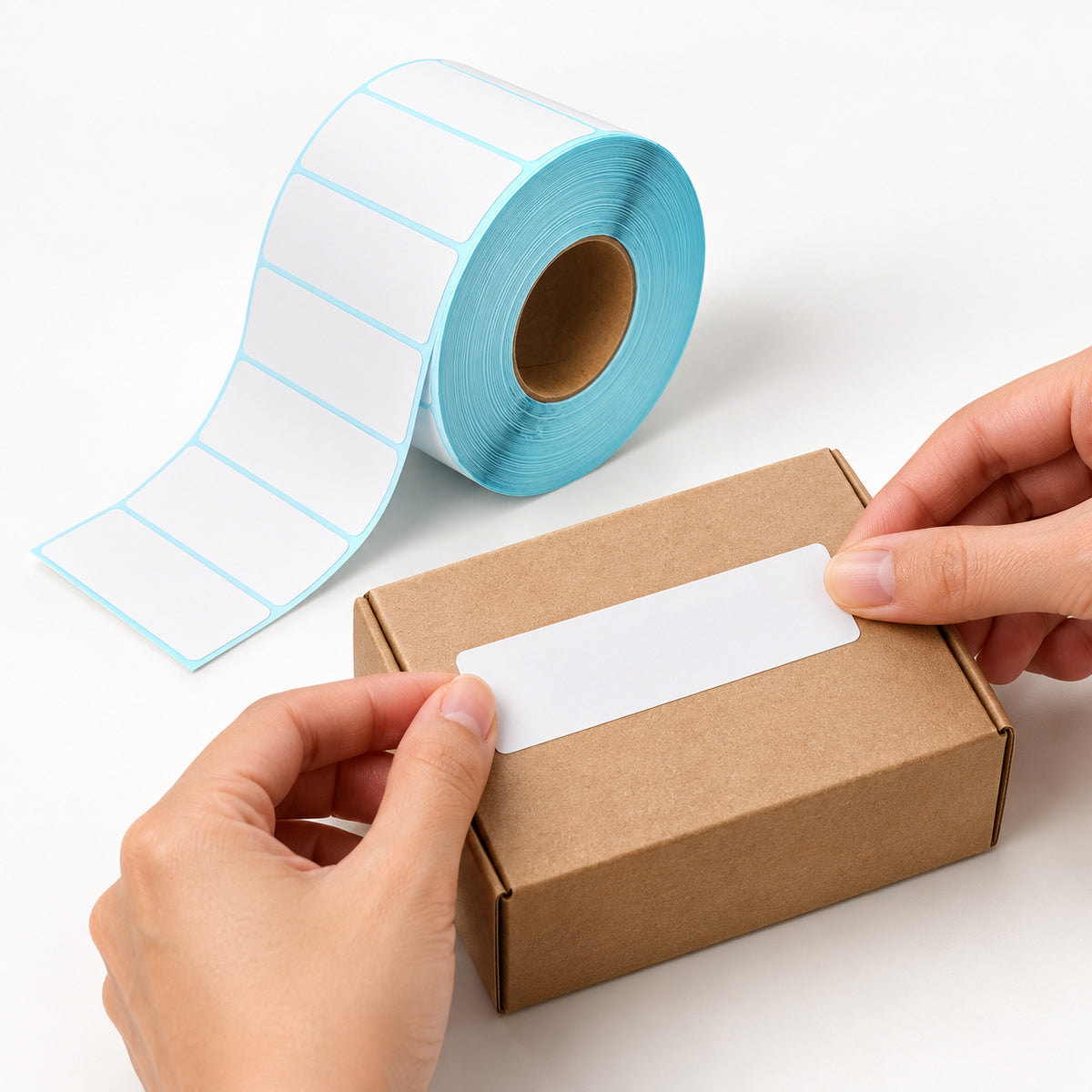 Direct Thermal Label 75 x 23mm 2000 Labels per Roll A217 x 9 Rolls - application scene