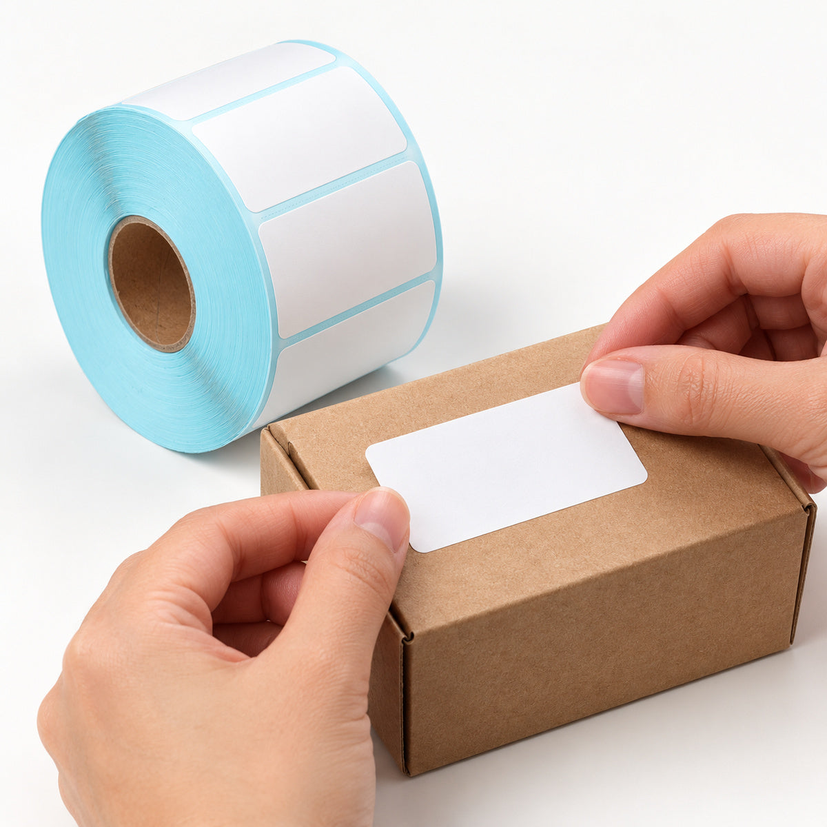 Direct Thermal Label 57 x 32mm 2000 Labels per Roll A218 x 8 Rolls - application scene