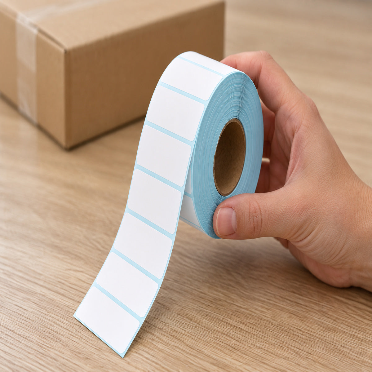 Direct Thermal Labels 50 x 20mm 2300 Labels per Roll A222 x 4 Rolls - handling scene