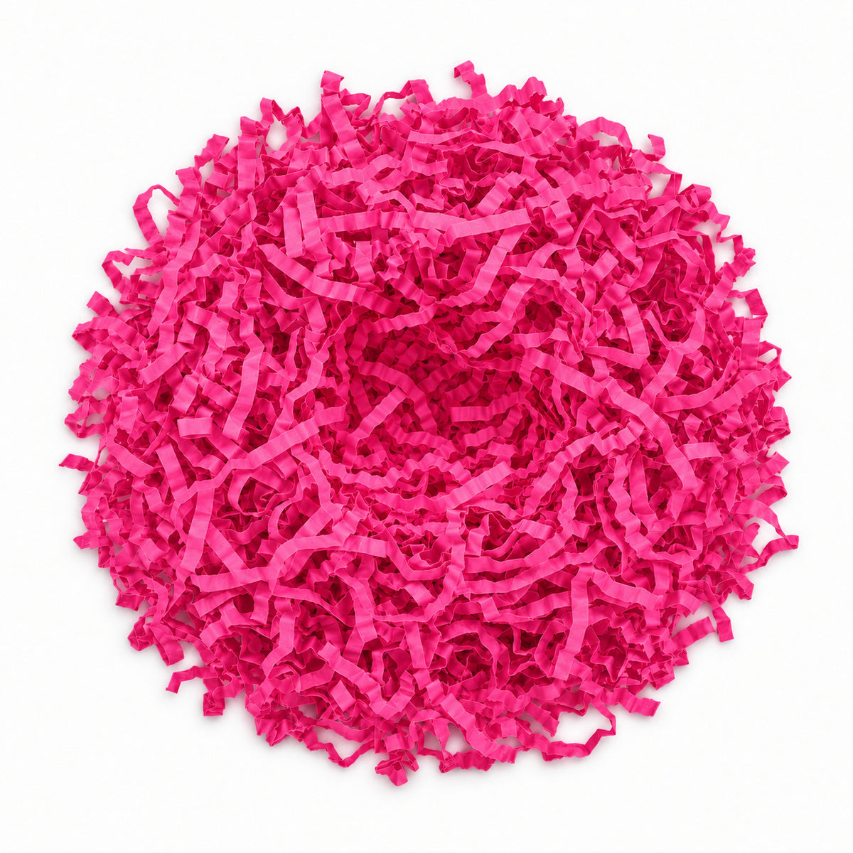 Hot Pink shredded paper filler - overhead