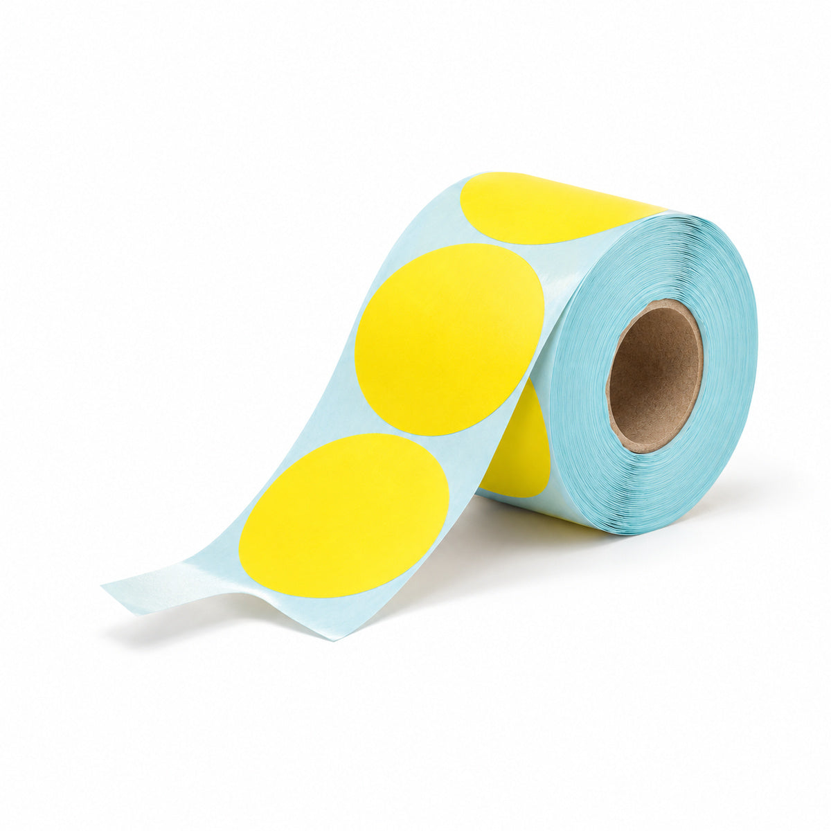 Direct Thermal Label 50 x 50mm 750 Yellow Labels per Roll A259 x 16 Rolls - unrolled