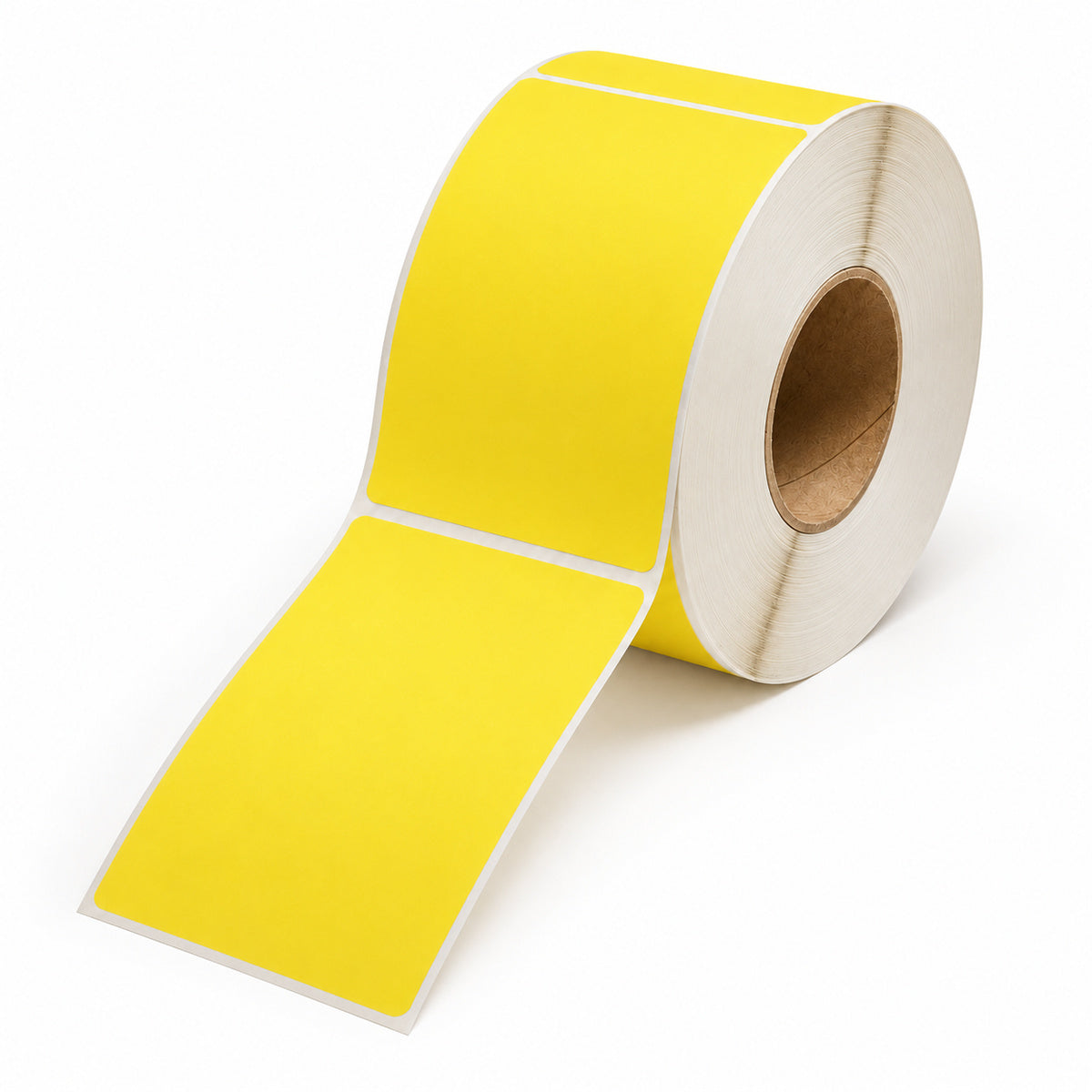Yellow Direct Thermal Labels 100 x 150mm 4-Pack (76mm Core / 4000 Labels - A282) - unrolled