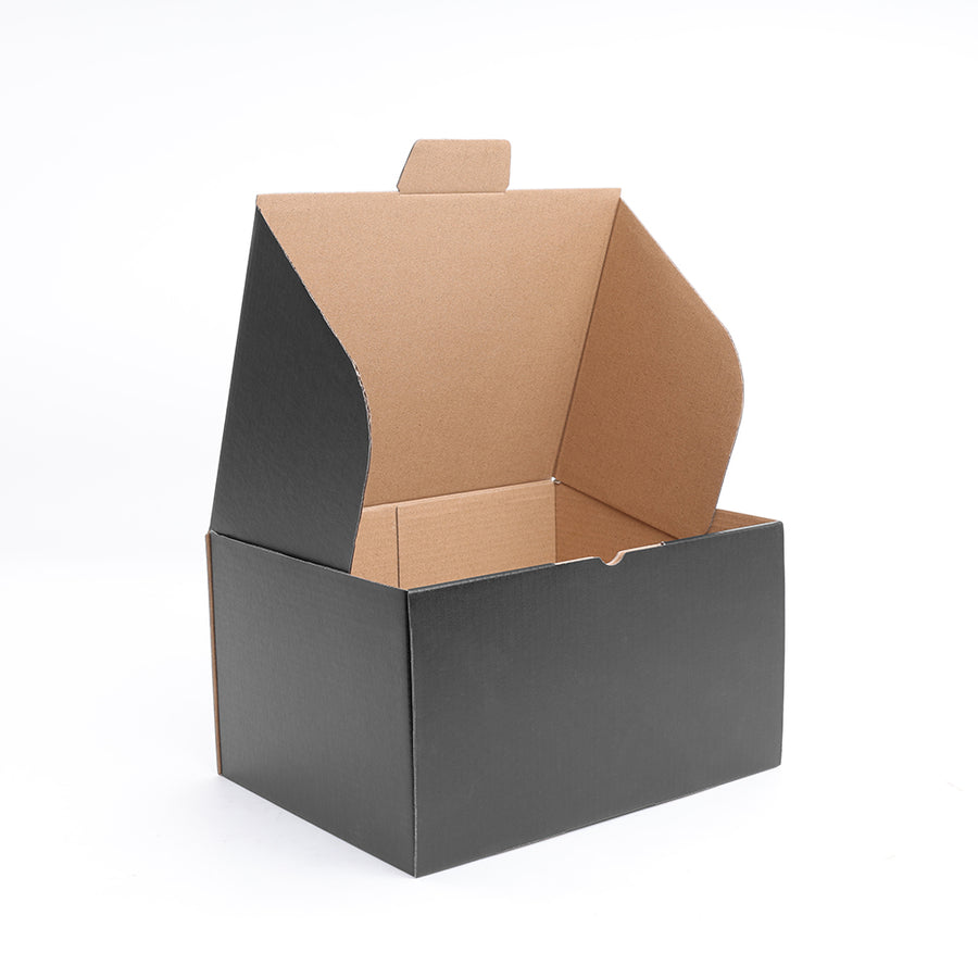 230 x 180 x 130mm Die cut Black Mailing Box B154