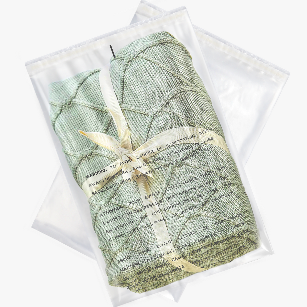 FBA Clear Self Seal Poly Bag Suffocation Warning