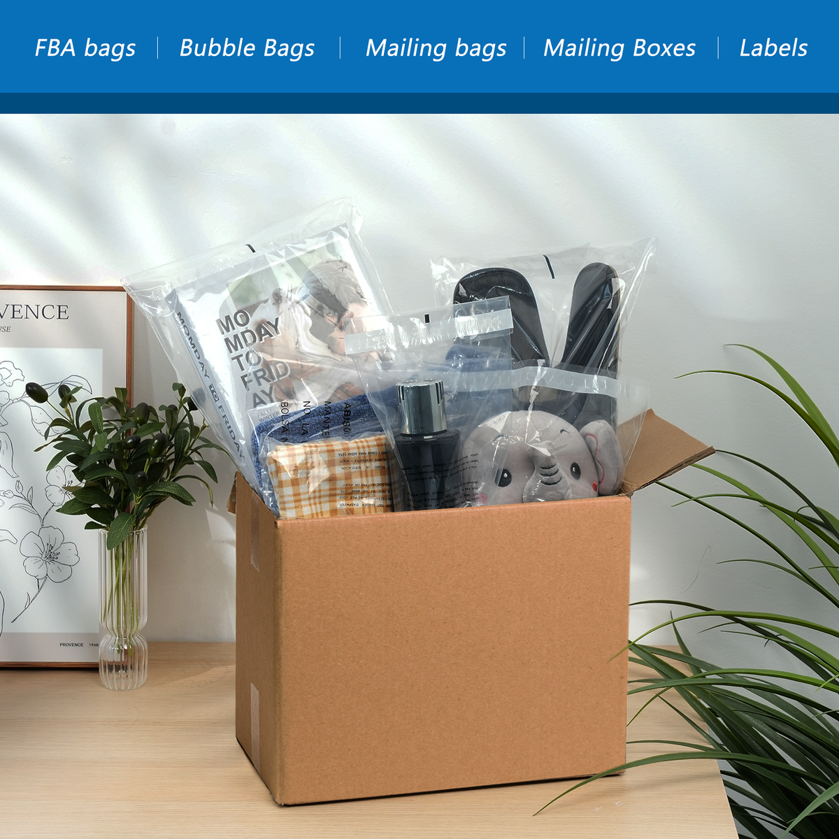 FBA Clear Self Seal Poly Bag Suffocation Warning