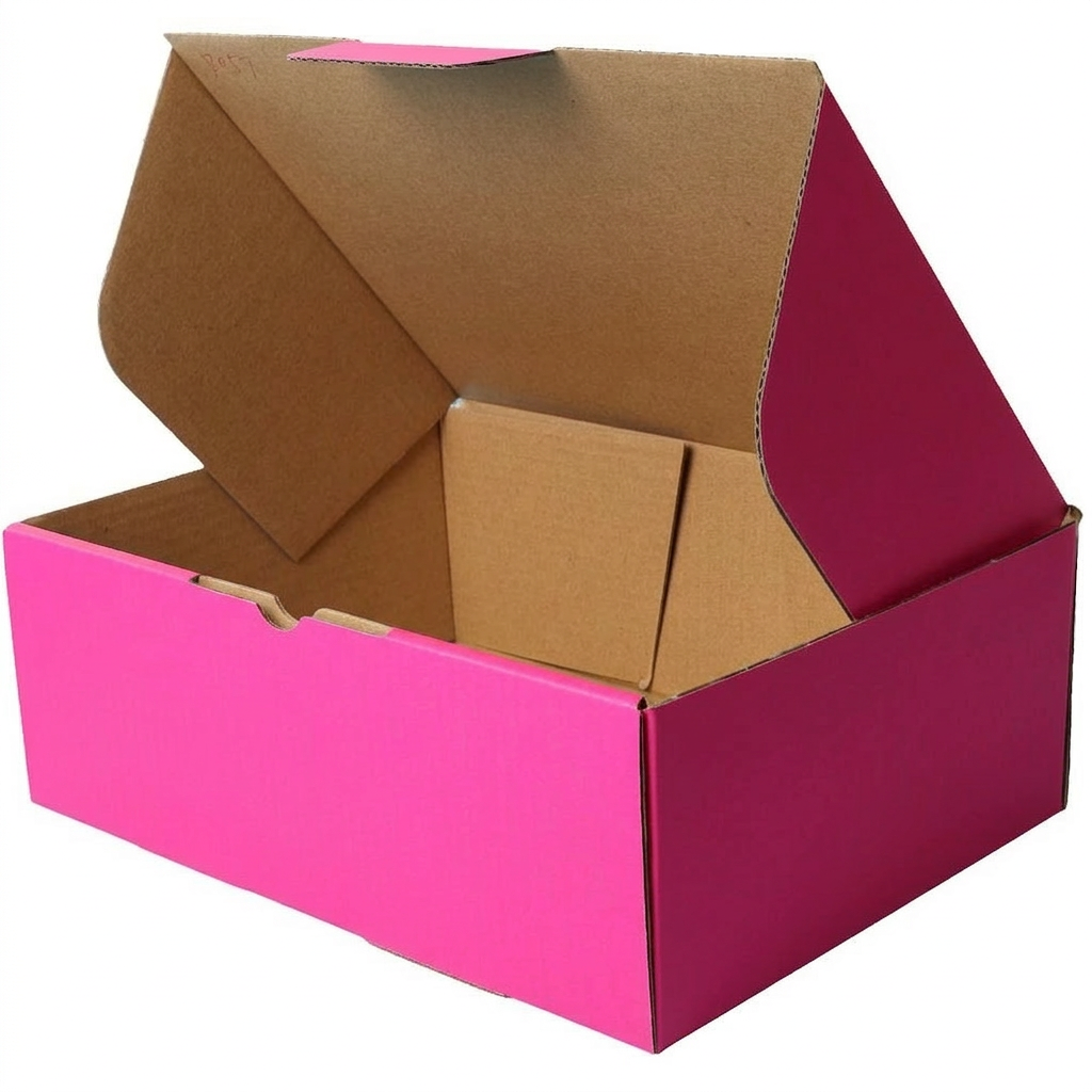 220 x 160 x 77mm A5 Die cut Hot Pink Mailing Box B72