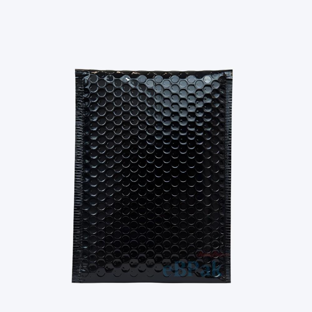 Premium Metallic Bubble Mailer 05 260 x 380mm Glossy Black
