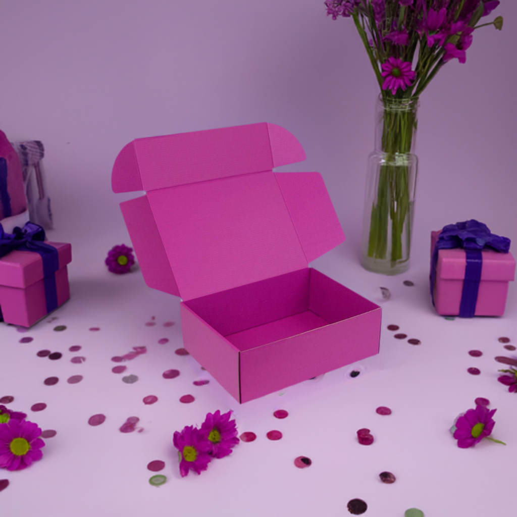 310 x 230 x 105mm A4 Tuck Full Purple Mailing Box B271