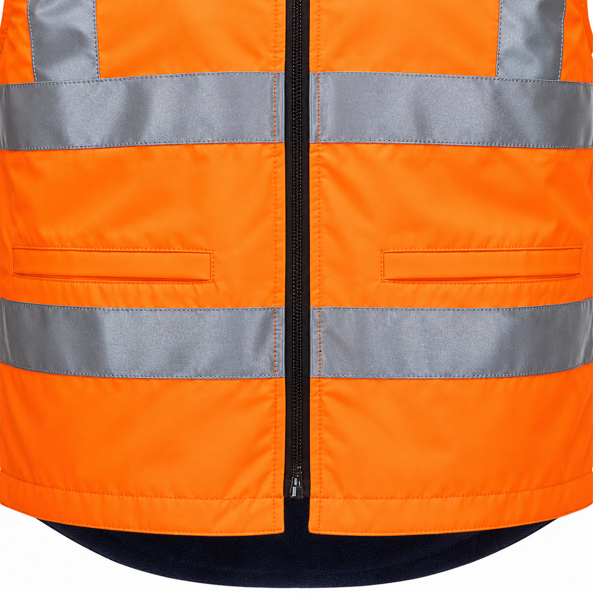 Hi-Vis Reversible Vest - pocket tape detail
