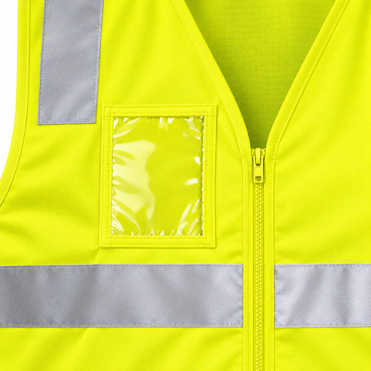 High Vis Basic Vest - id zip detail