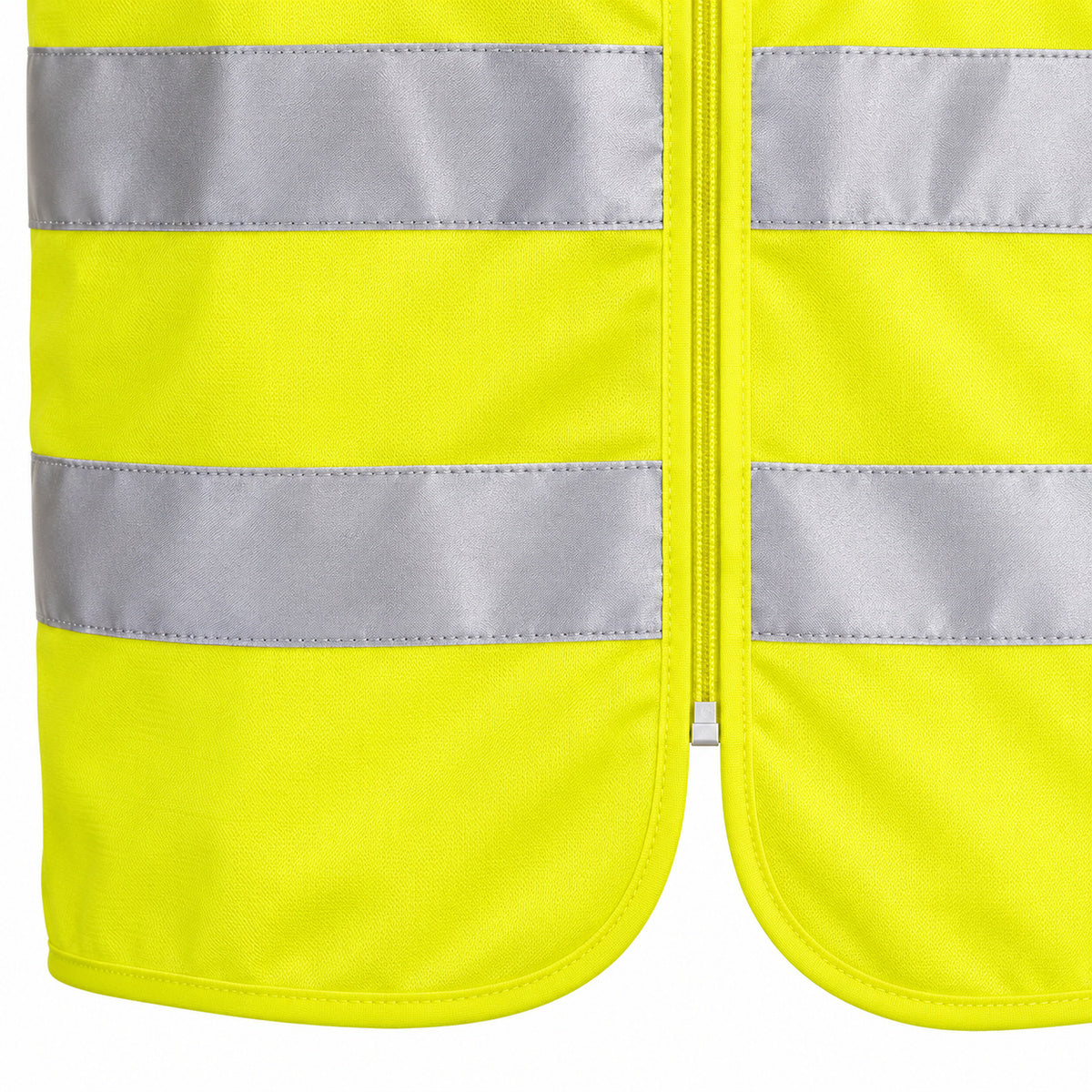 High Vis Basic Vest - tape binding detail