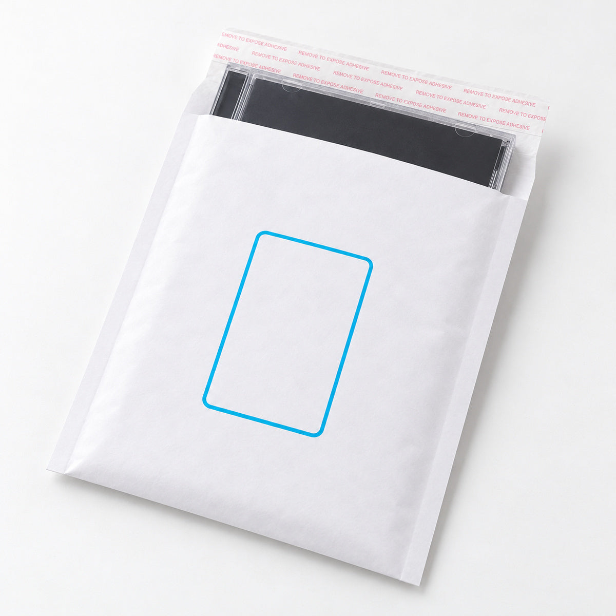 White kraft padded envelope 172 x 220mm printed - use insert