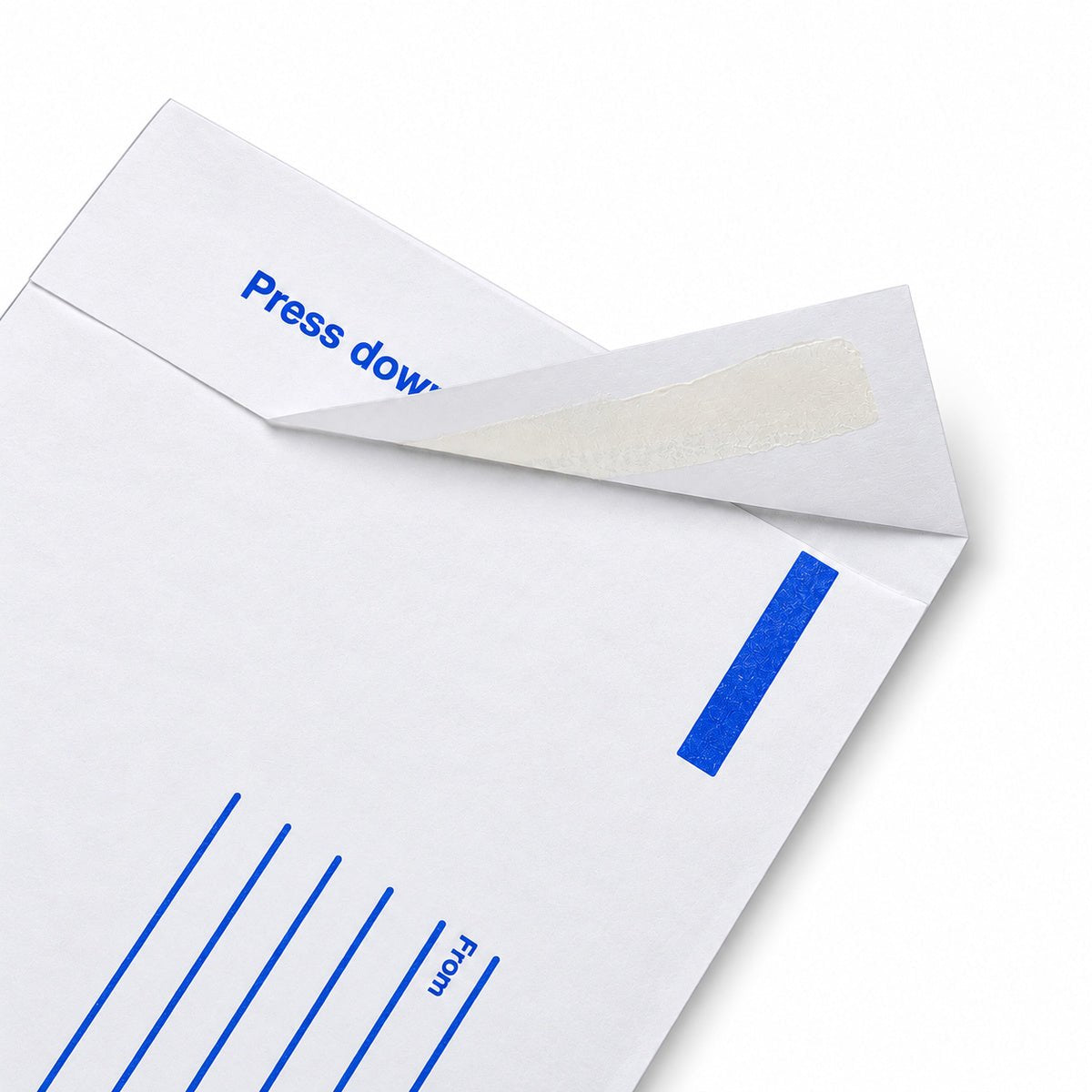 White kraft padded envelope 215 x 280mm printed - seal detail