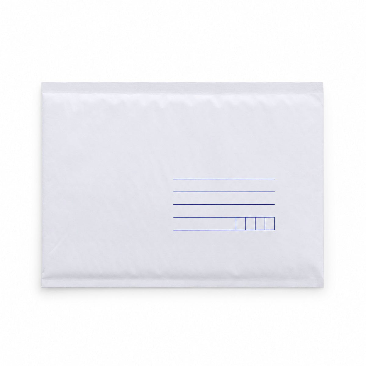 White kraft padded envelope 230 x 330mm printed - reverse