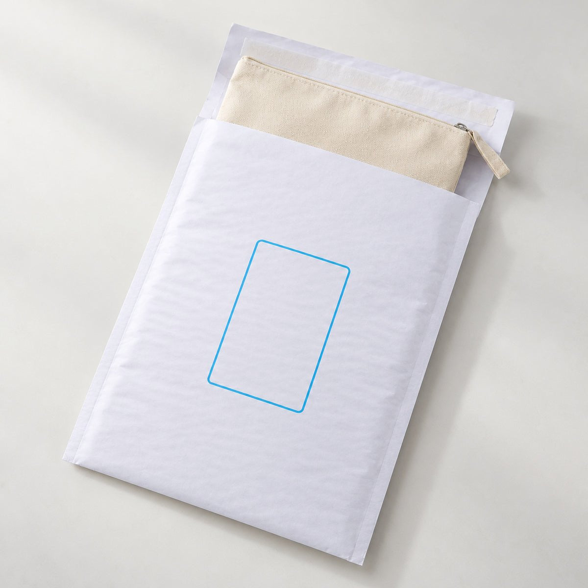 White kraft padded envelope 260 x 380mm printed - use insert