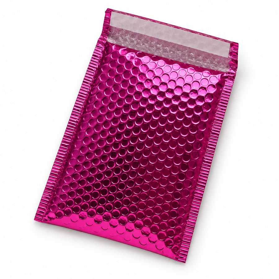 Premium Metallic Bubble Mailer 01 160 x 230mm Pink M132