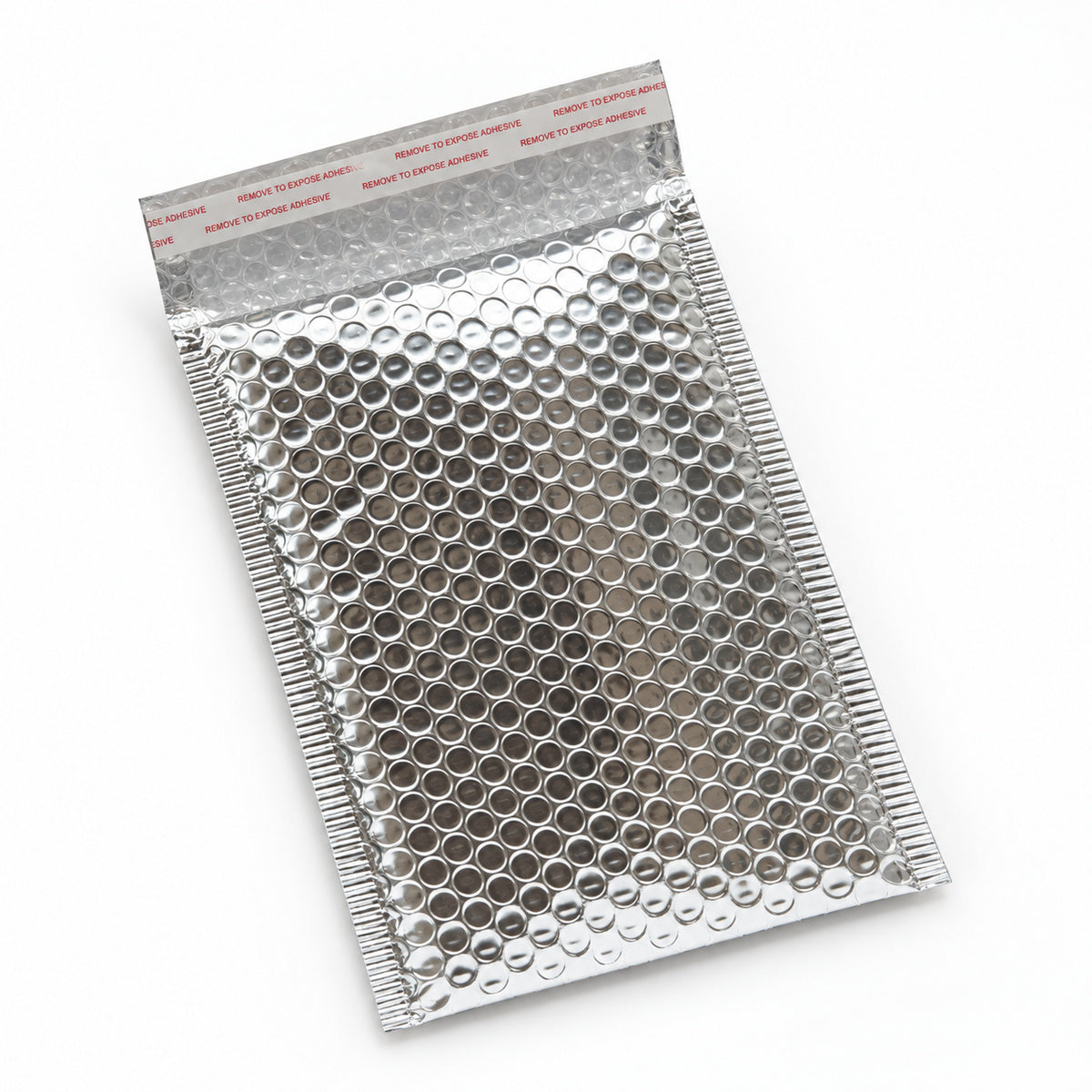 Silver metallic bubble mailer 210 x 290mm - 02-open
