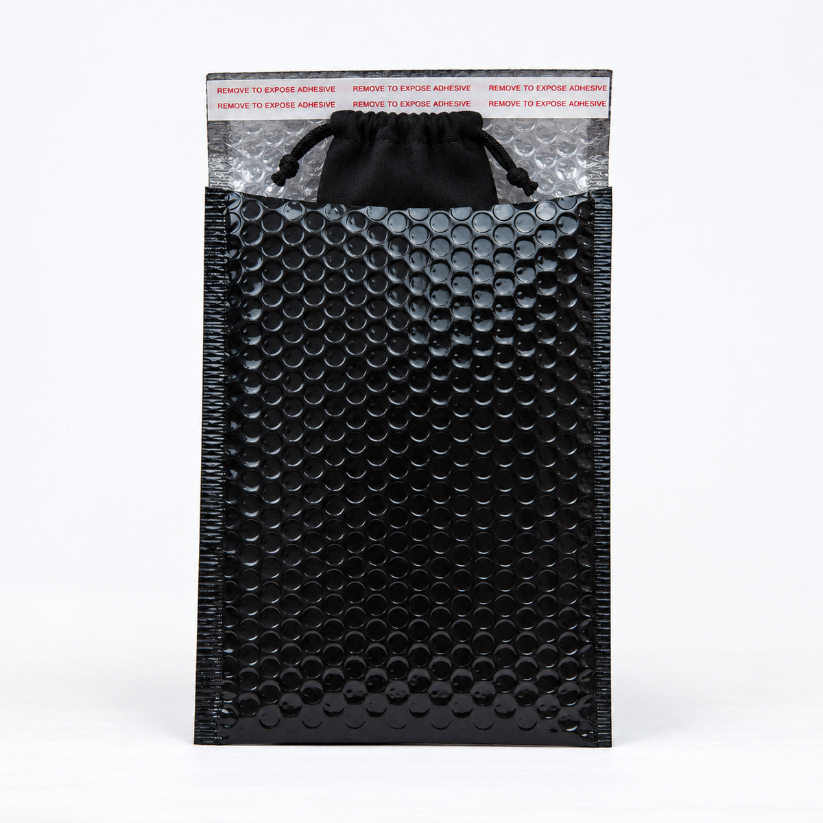 Glossy Black metallic bubble mailer 210 x 290mm - 04-use-accessory