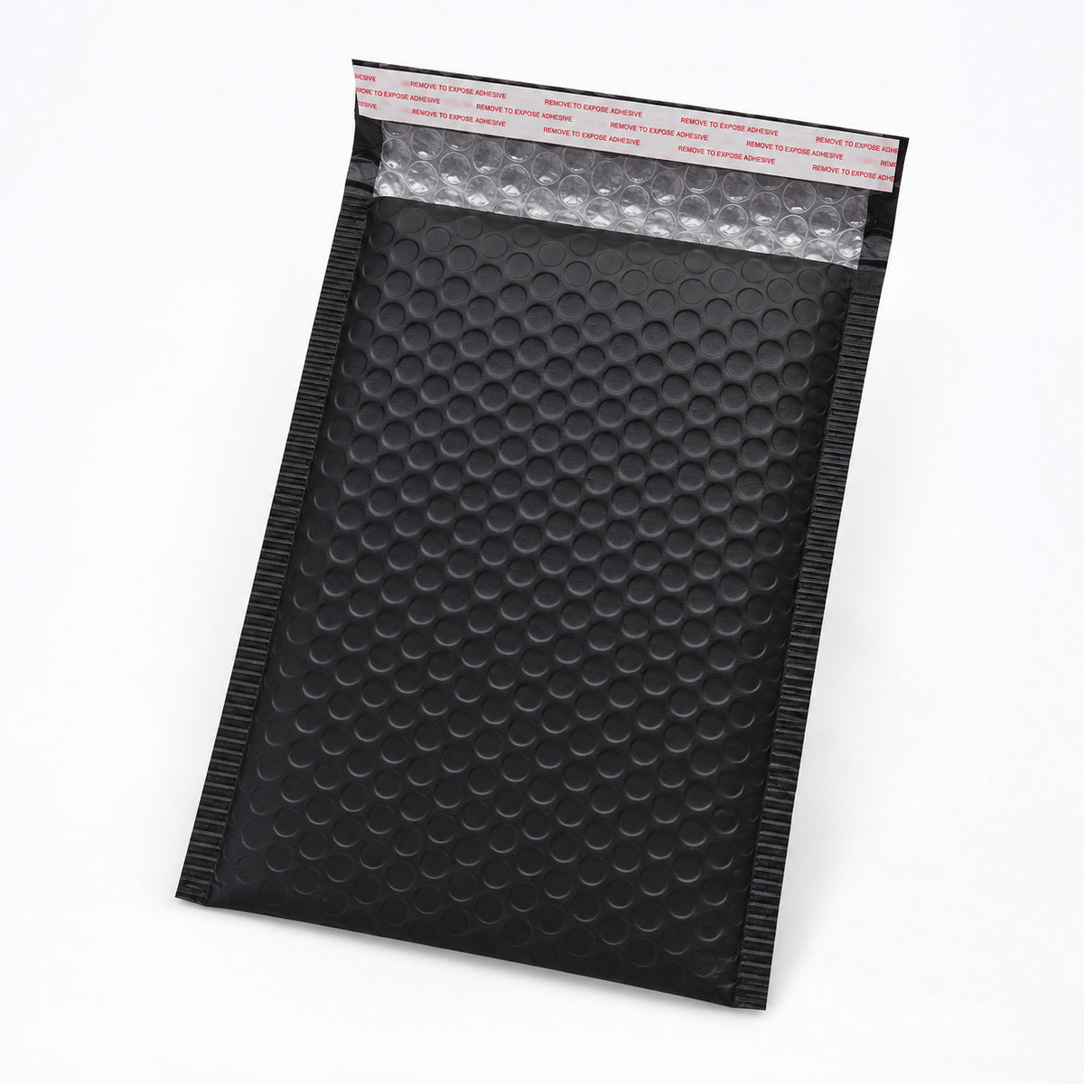 Matte Black metallic bubble mailer 210 x 290mm - 02-open