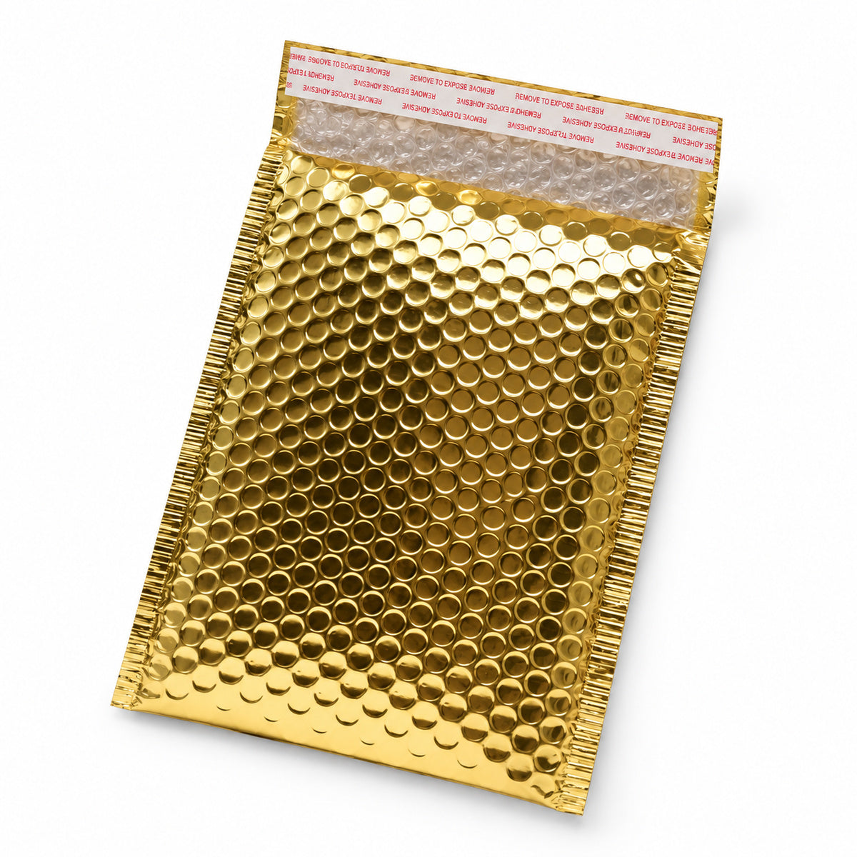 Gold metallic bubble mailer 260 x 380mm - 02-open