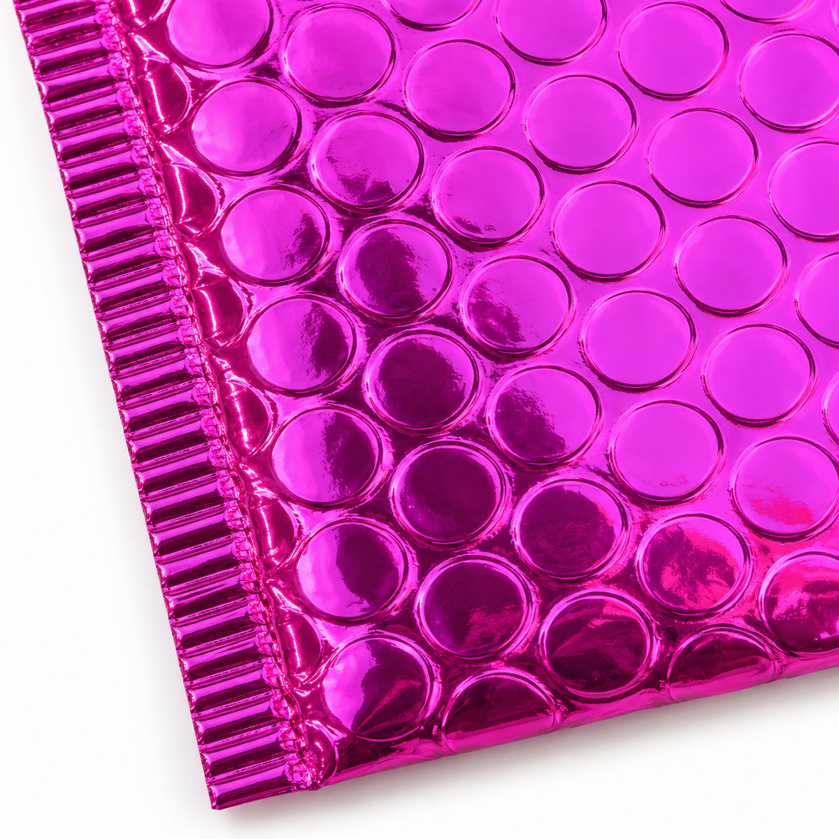 Pink metallic bubble mailer 130 x 130mm - 03-detail