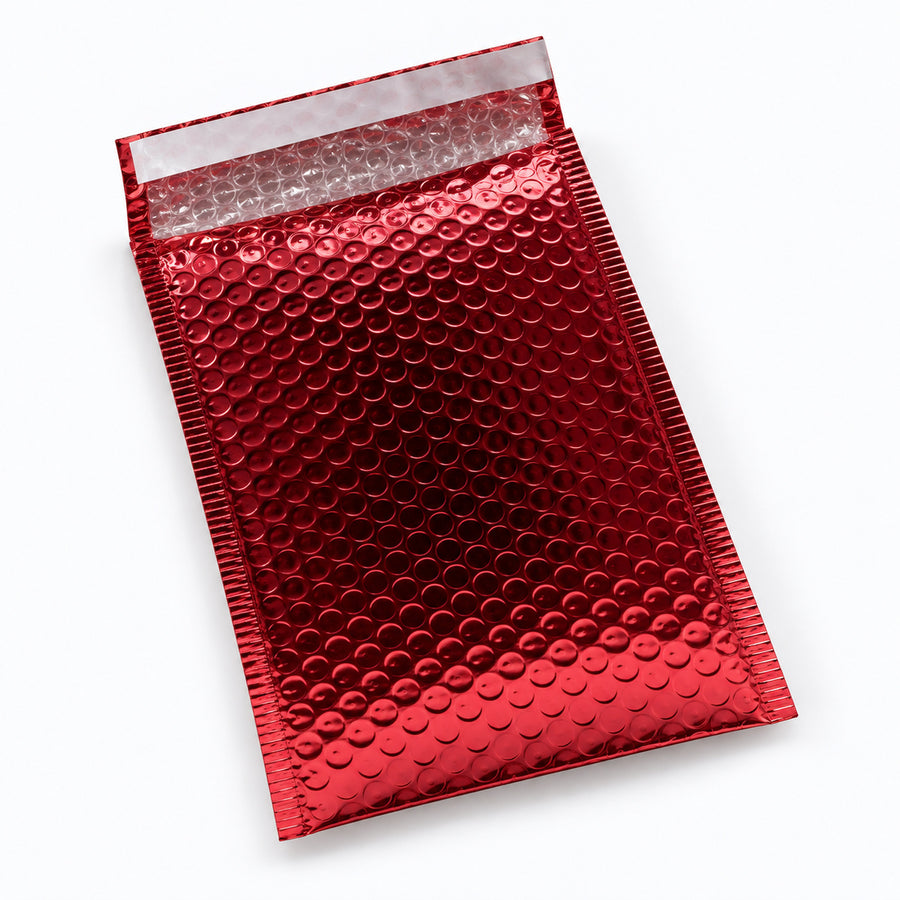 Metallic Bubble Mailer 02 210 x 290mm Red M212