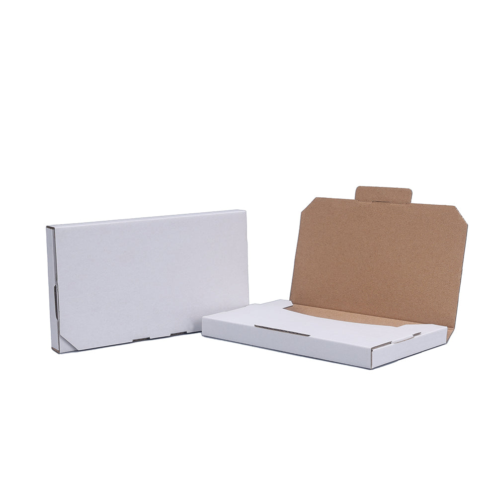 Mailing Box 180 x 100 x 16mm Superflat Rigid Mailer B8 White