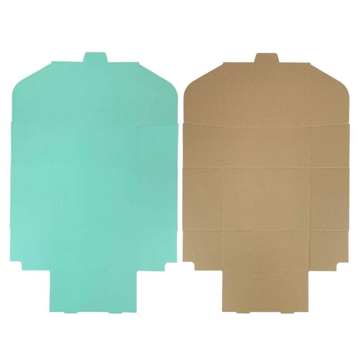 B325 310 x 230 x 105mm mint blue diecut mailing box – flatpack view