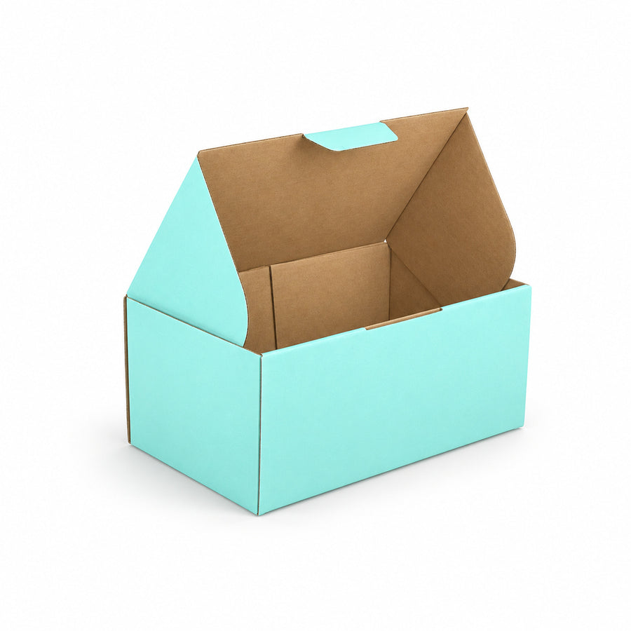 270 x 160 x 120mm Die cut Mint Blue Mailing Box B345