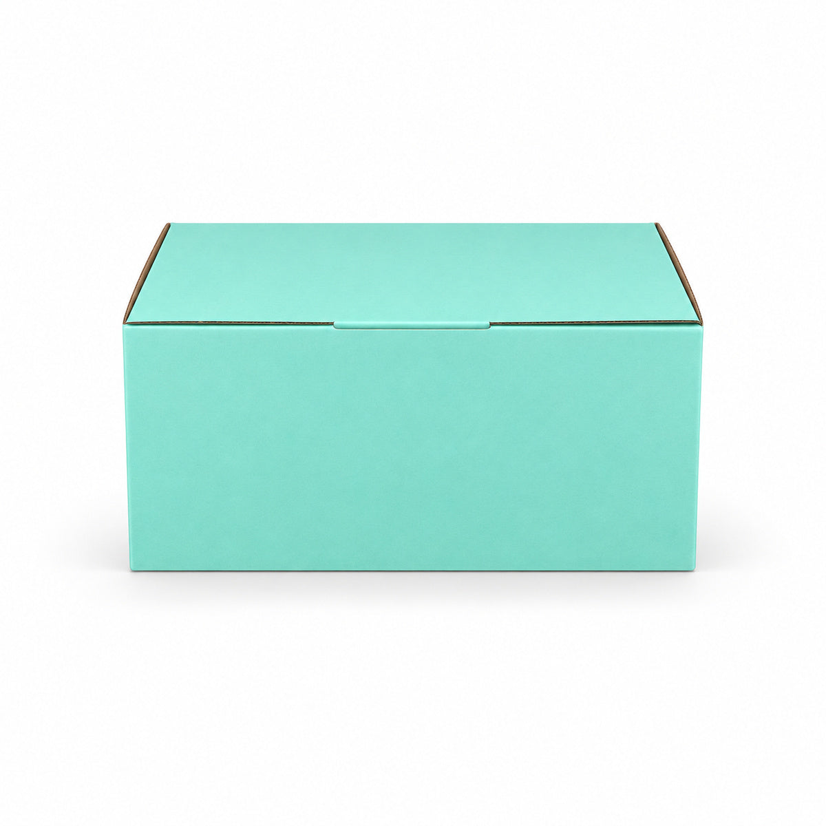 B347 220 x 160 x 100mm mint blue diecut mailing box – closed alternate
