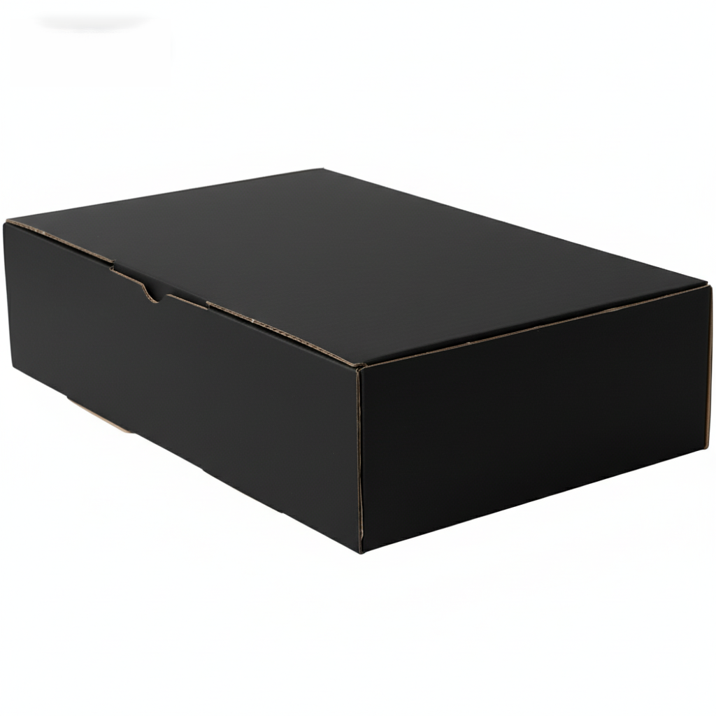 240 x 150 x 60mm Die cut Black Mailing Box B134