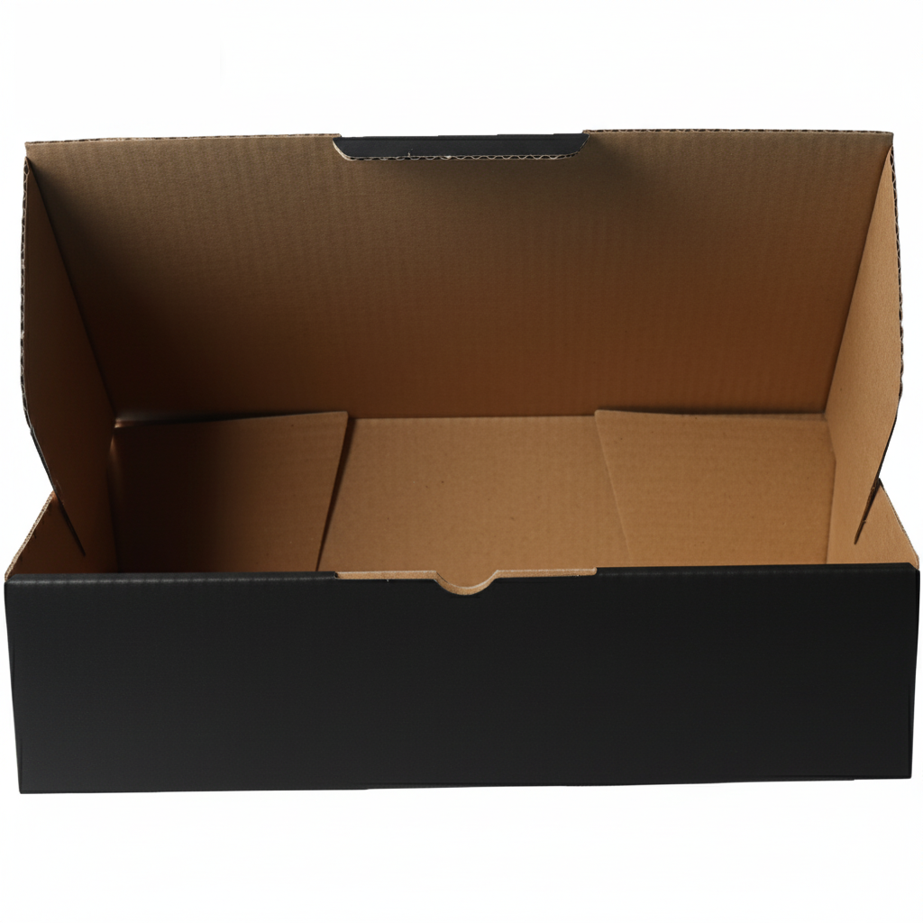 240 x 150 x 60mm Die cut Black Mailing Box B134