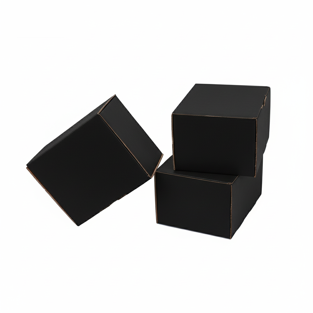 Black Diecut Mailing Box 125 x 100 x 75mm Black B133