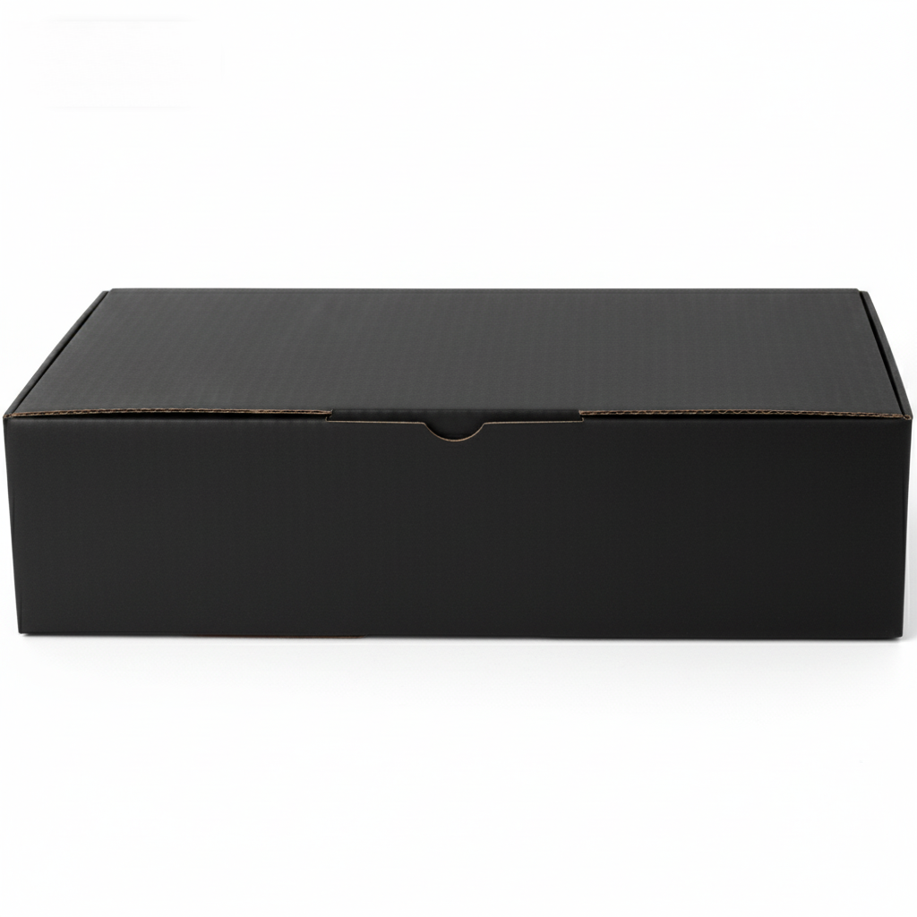 240 x 150 x 60mm Die cut Black Mailing Box B134