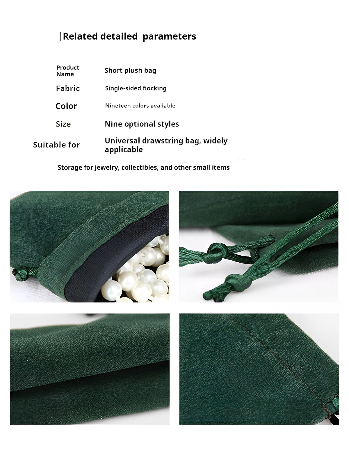 Velvet Bag 80 x 100mm Red