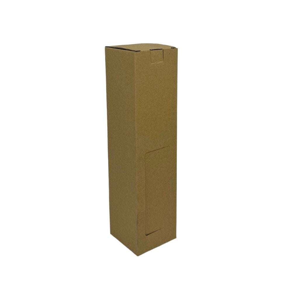85 x 85 x 340mm Brown Single Wine Box B409 - eBPak