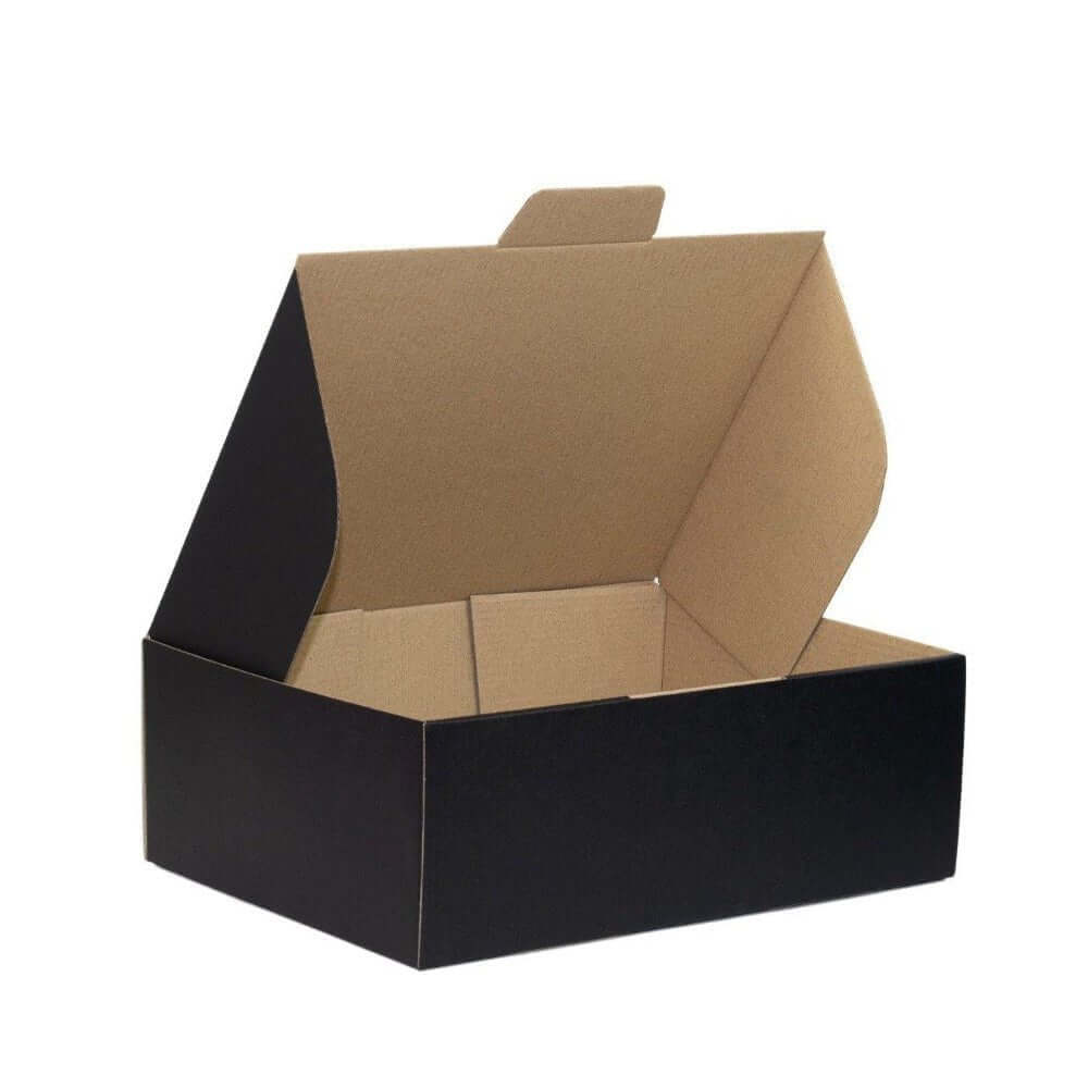 BoxMore 310 x 230 x 105mm A4 Diecut Black Mailing Box B59