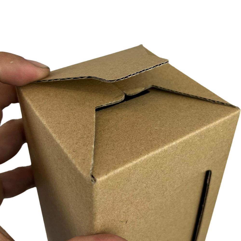 85 x 85 x 340mm Brown Single Wine Box B409 - eBPak