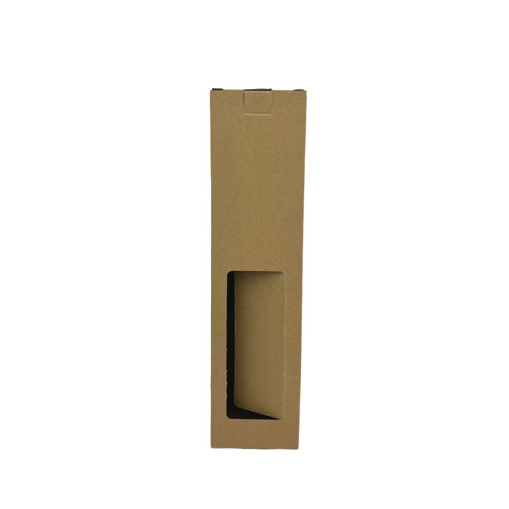85 x 85 x 340mm Brown Single Wine Box B409 - eBPak