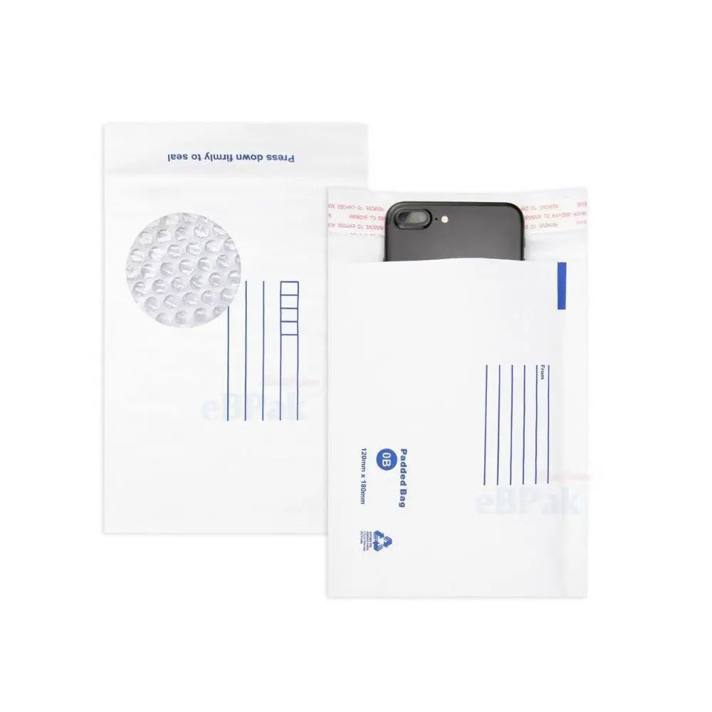 BubblePRO Bubble Padded Envelope 0B 120mm x 180mm White